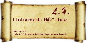 Lintscheidt Héliosz névjegykártya